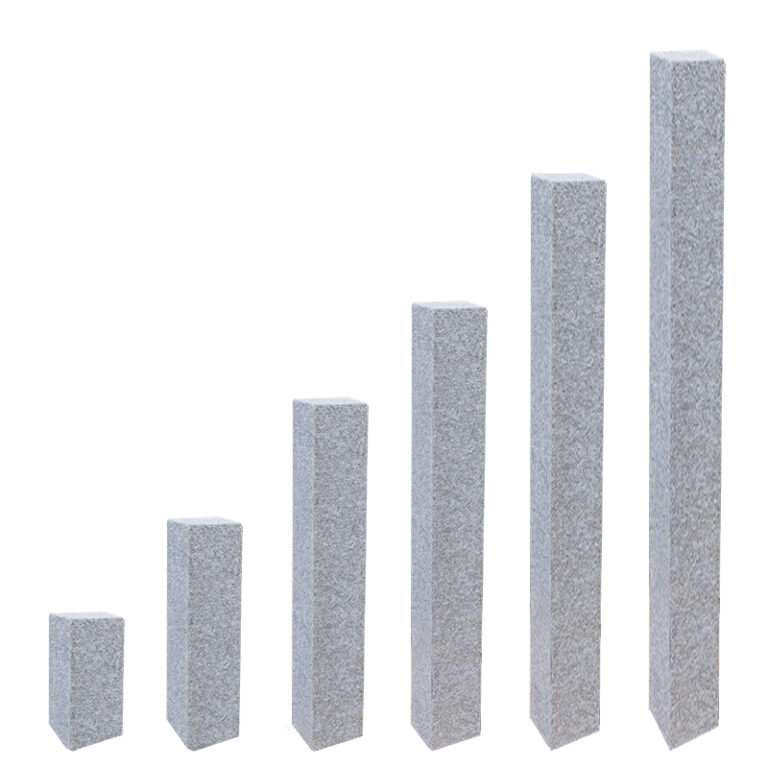 Naturstein Granit Palisaden grau geflammt