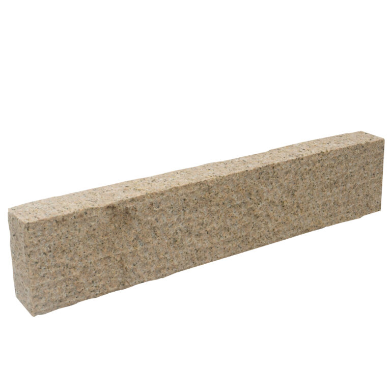 Granit Rasenkanten überspitzt gelb-grau versch. Größen