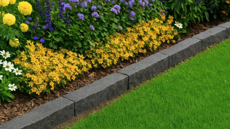 Rasenkante aus Naturstein