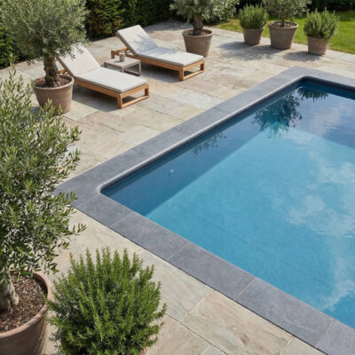 Basalt Poolumrandung